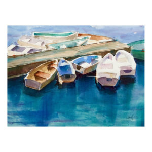 Dinghies at the Dock by Jim Hillis